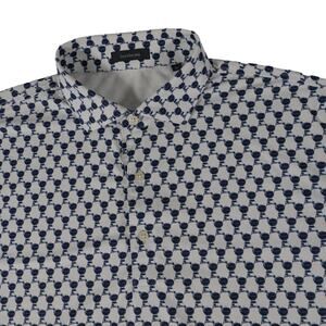 Turtleson BBQ Grill Geometric Performance Golf Polo Shirt Men's Large